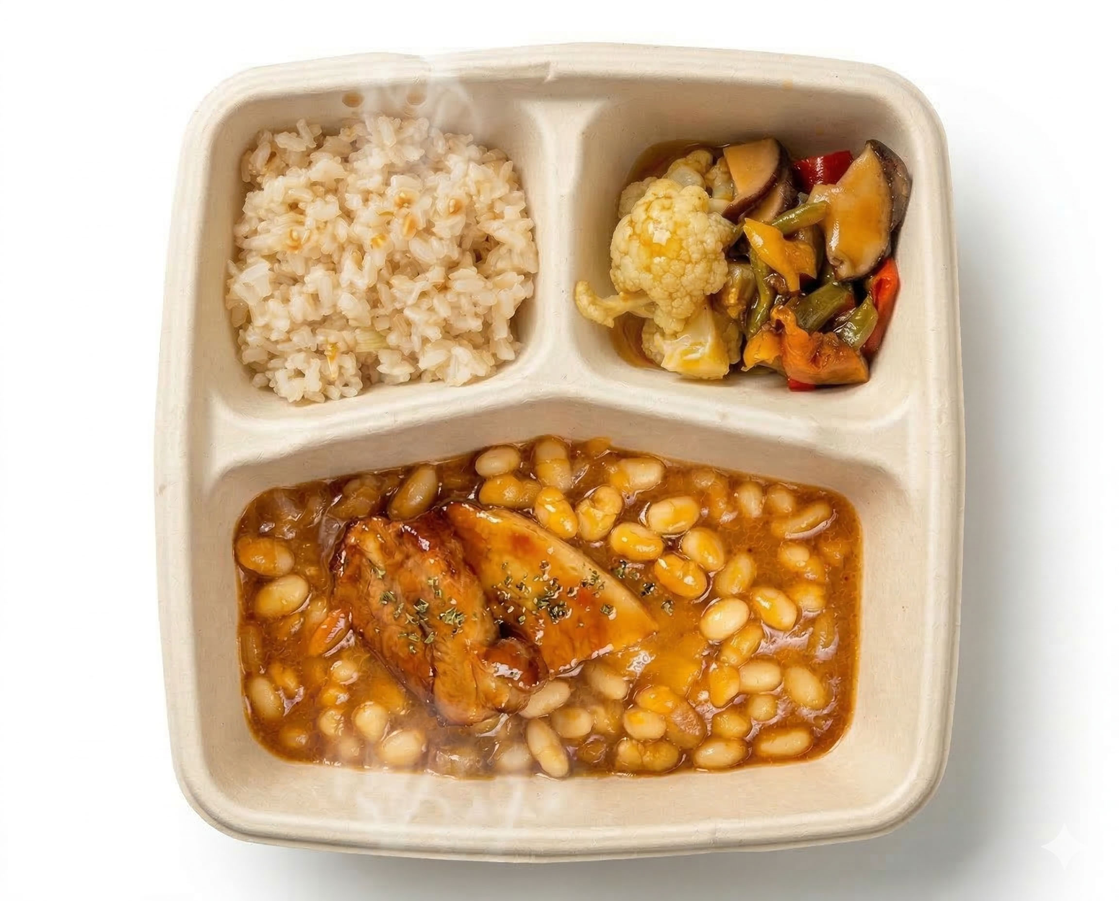 三元豚と白いんげん豆のほっこり煮込み弁当