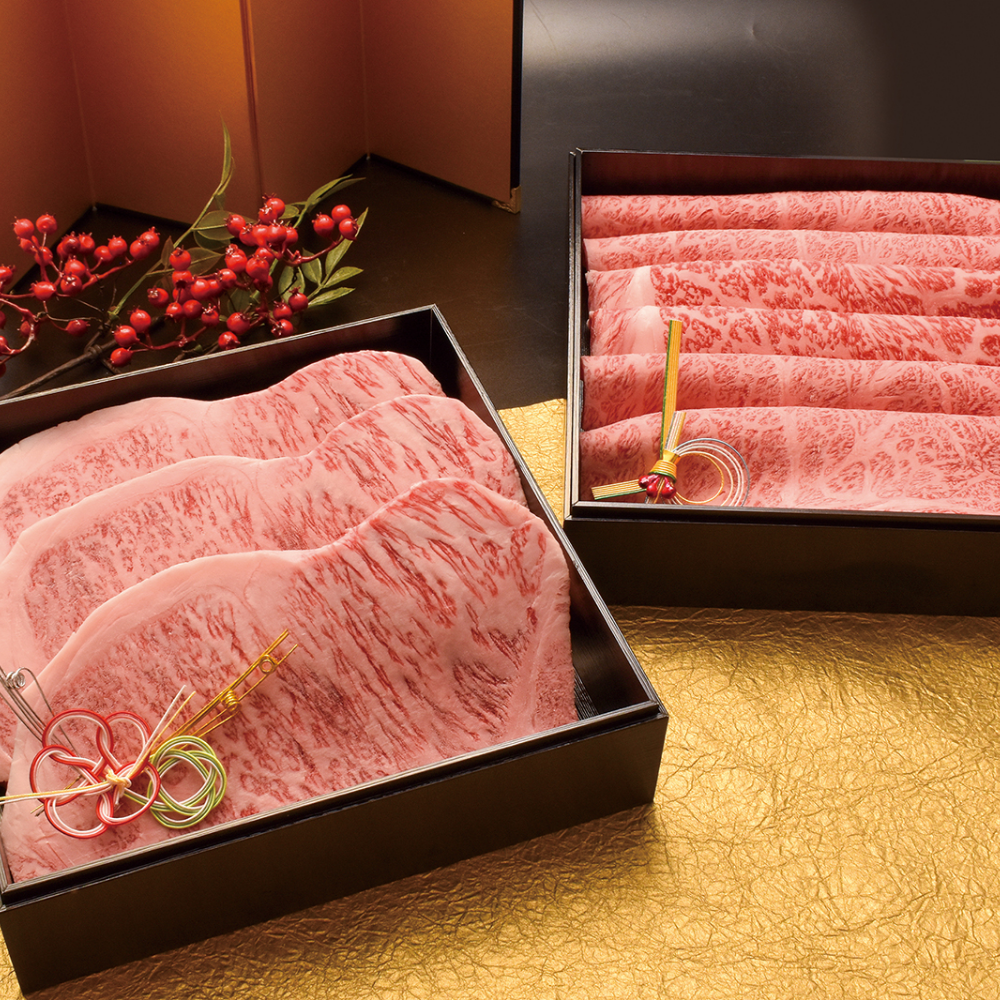 近江松喜屋重 すき焼き・ステーキセット1.2kg