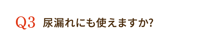 尿漏れにも使えますか？