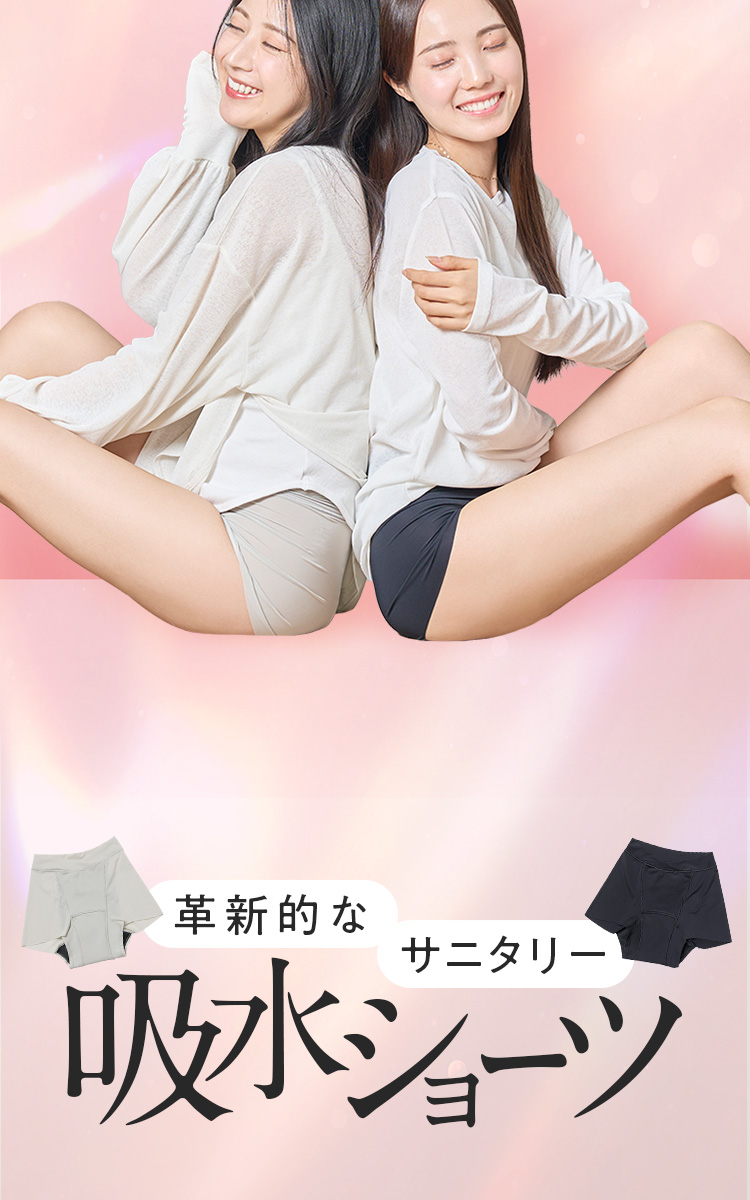 月帯　革新的なサニタリー吸水ショーツ