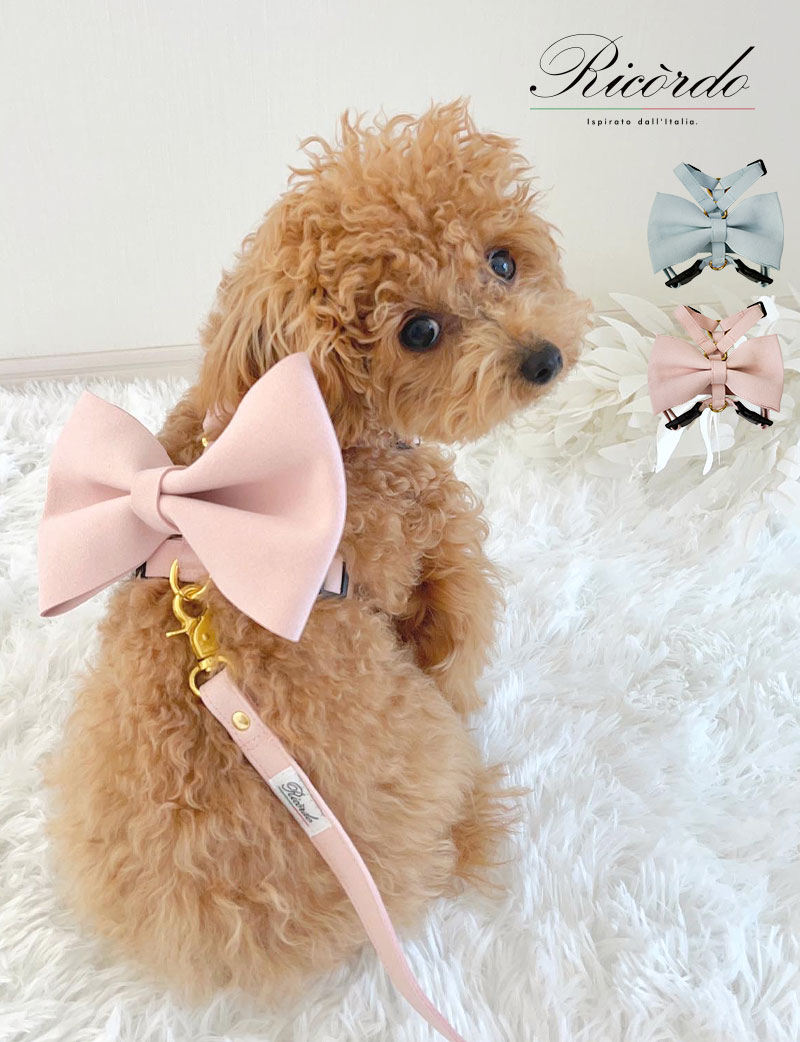 【4周年記念価格】スウェード調素材 ビッグリボン ハーネス