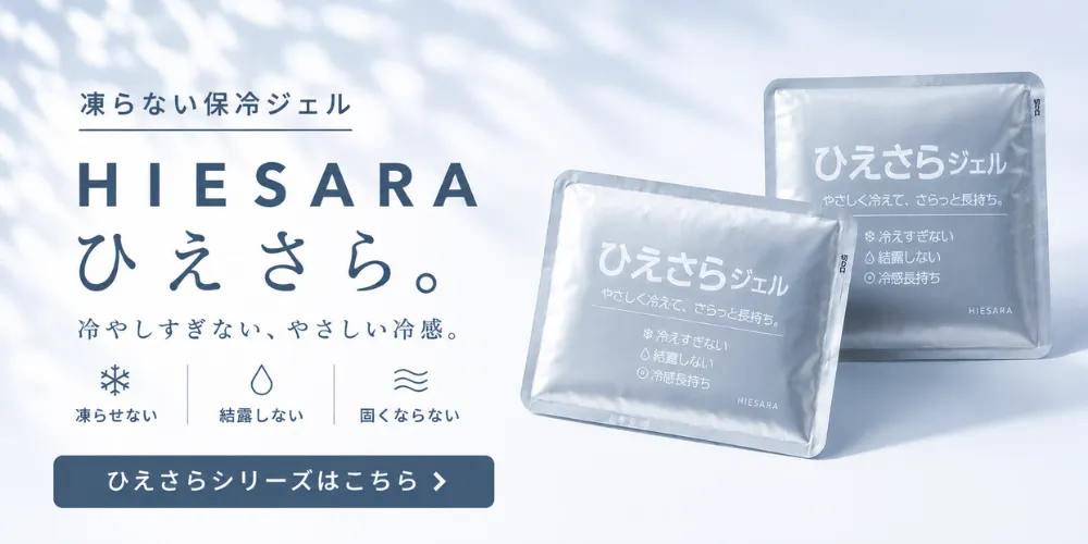 2点まとめ買い10％OFF／ ひえさらジェル 日本製 凍らない 保冷剤 保冷