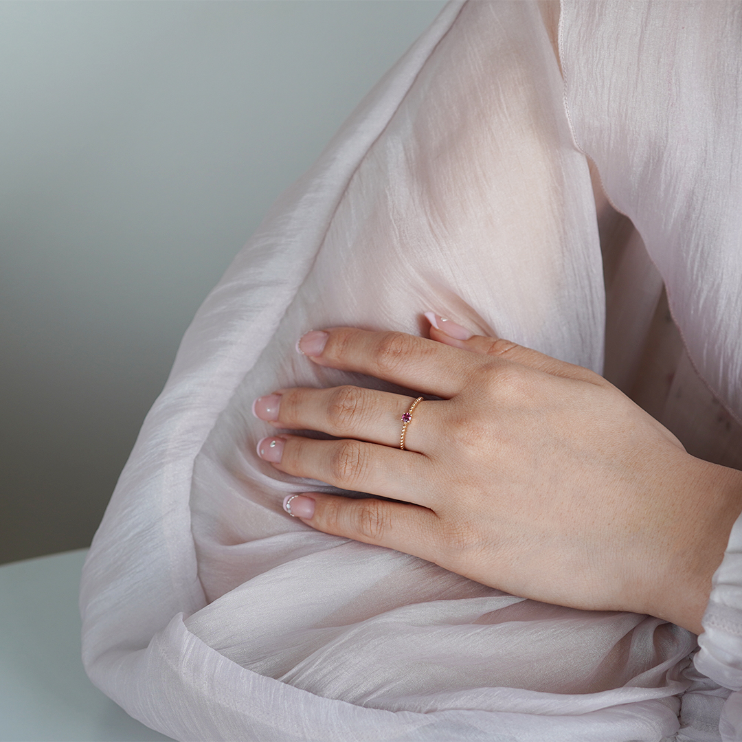 K10 YG ロードライトガーネット リング  R-50