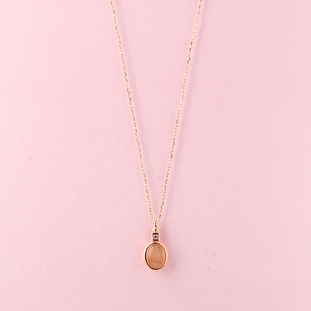 K10 YG SunStone ネックレス N-61