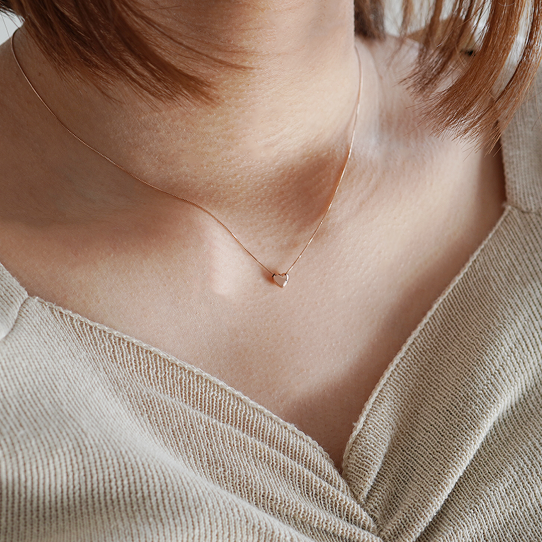 K10 PG ハートモチーフ ネックレス  N-70