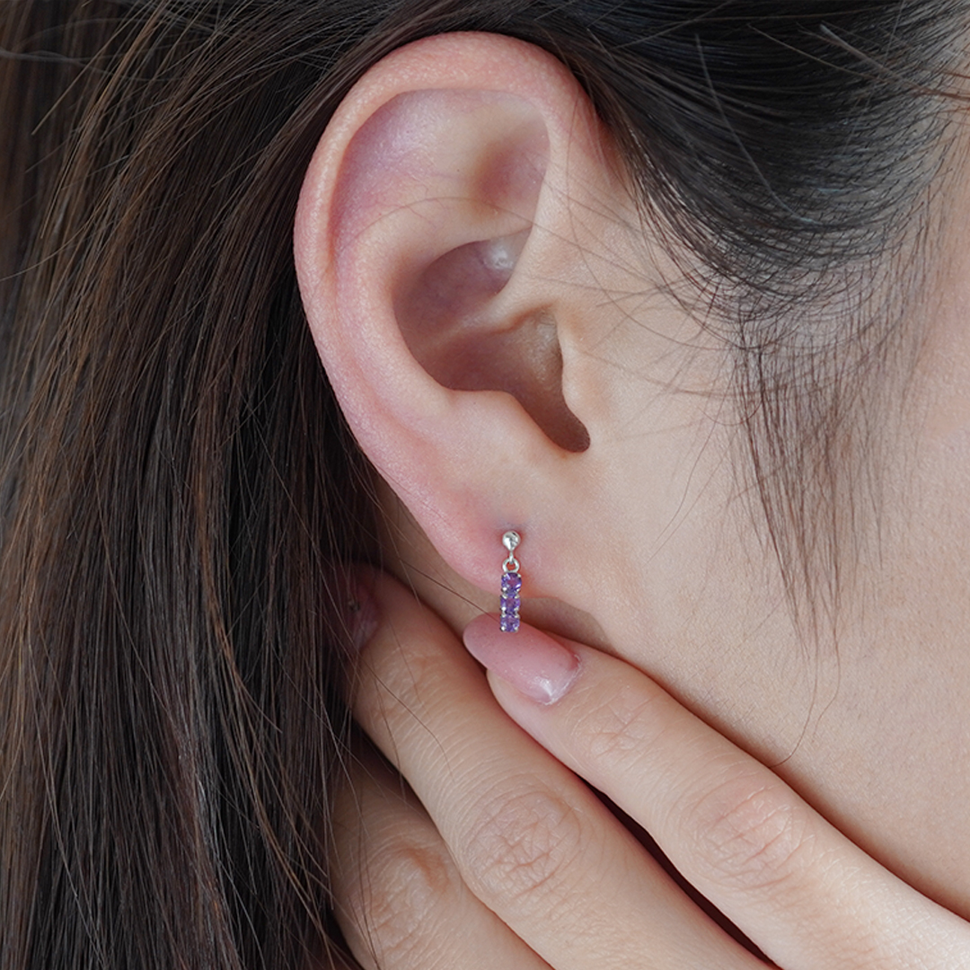 K10 WG アメジスト ピアス  P-11