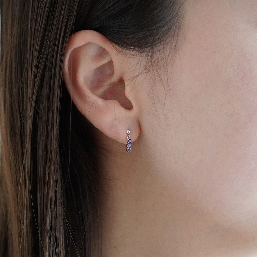 K10 WG アメジスト ピアス  P-11