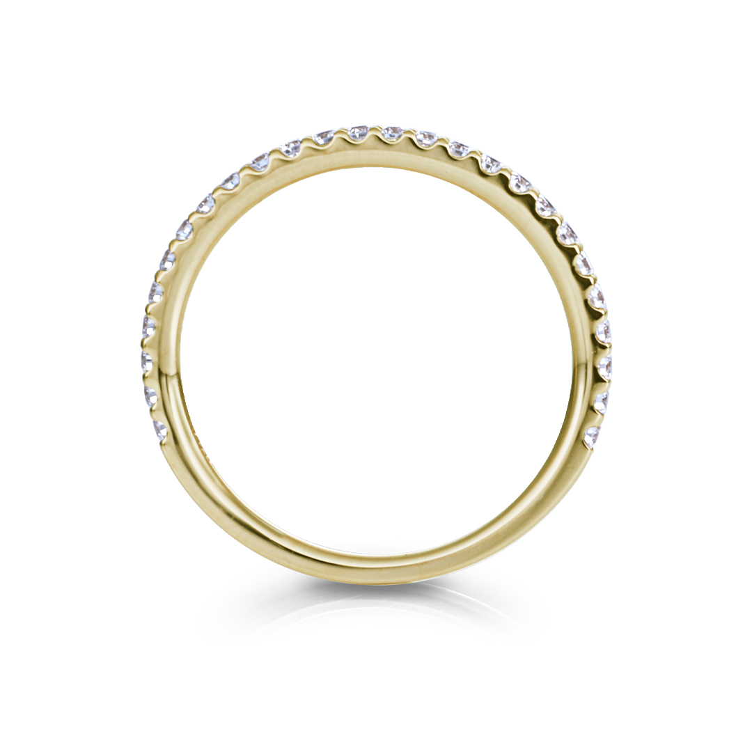 K18 YGハーフエタニティ ダイヤモンド リング R-029