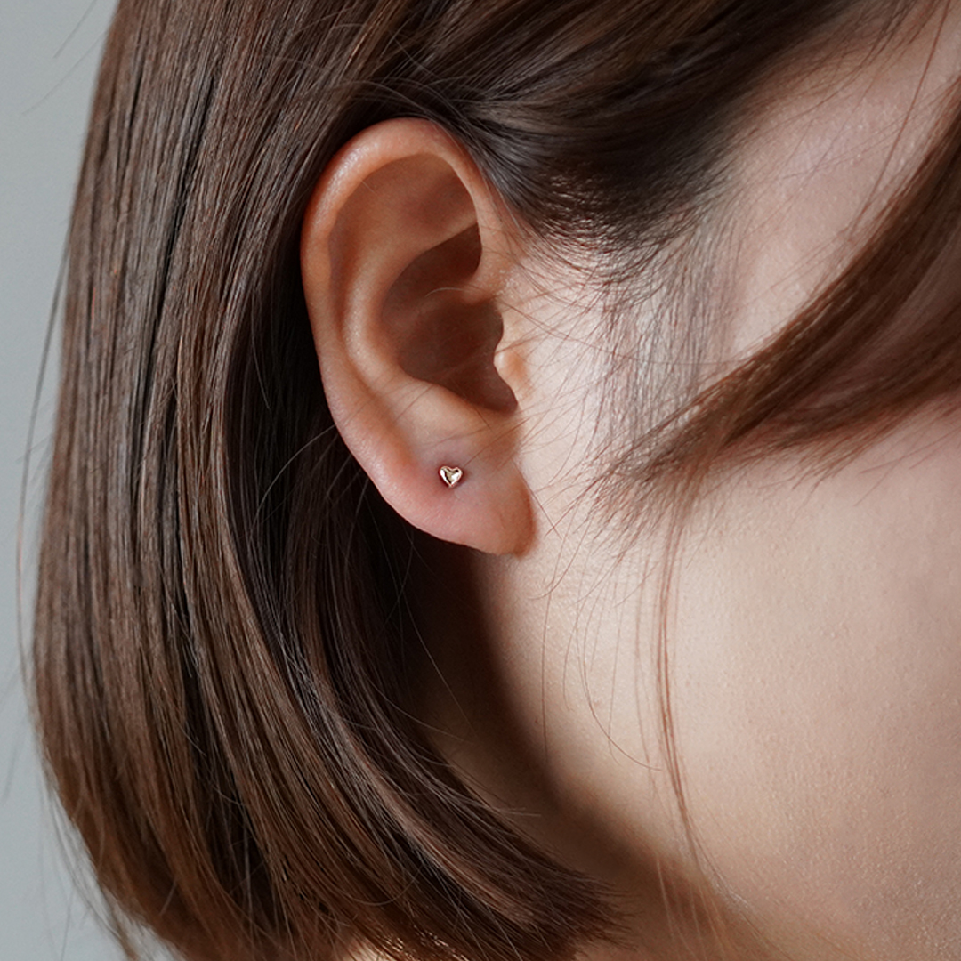 Pt ハートモチーフ ピアス  P-16