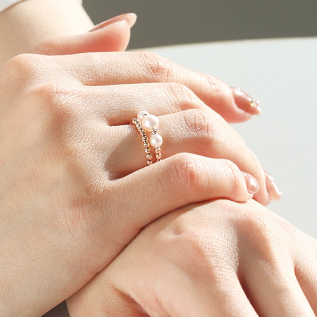 K18 PG パール リング  R-43