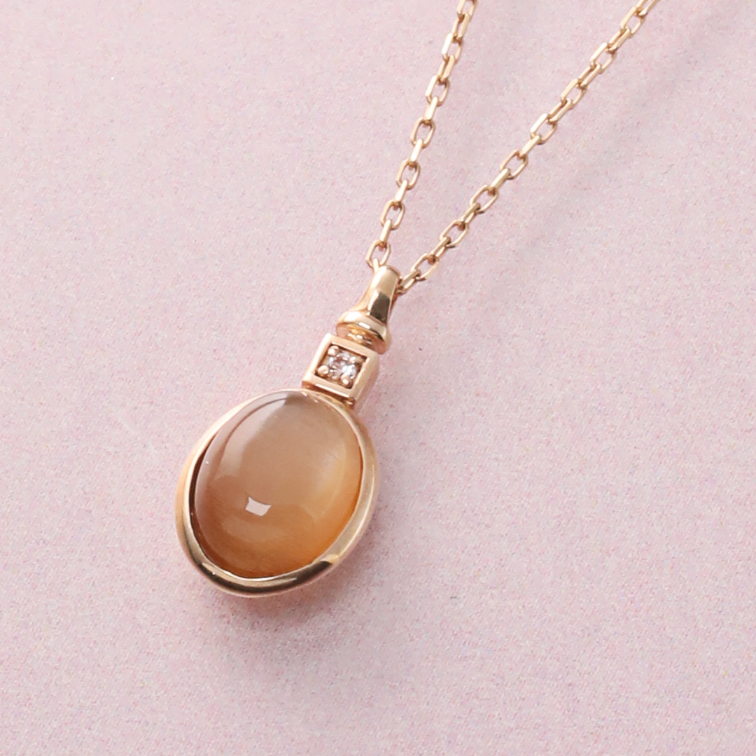 K10 YG SunStone ネックレス N-61