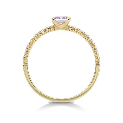 K18 YG バケット ダイヤモンド リング R-032