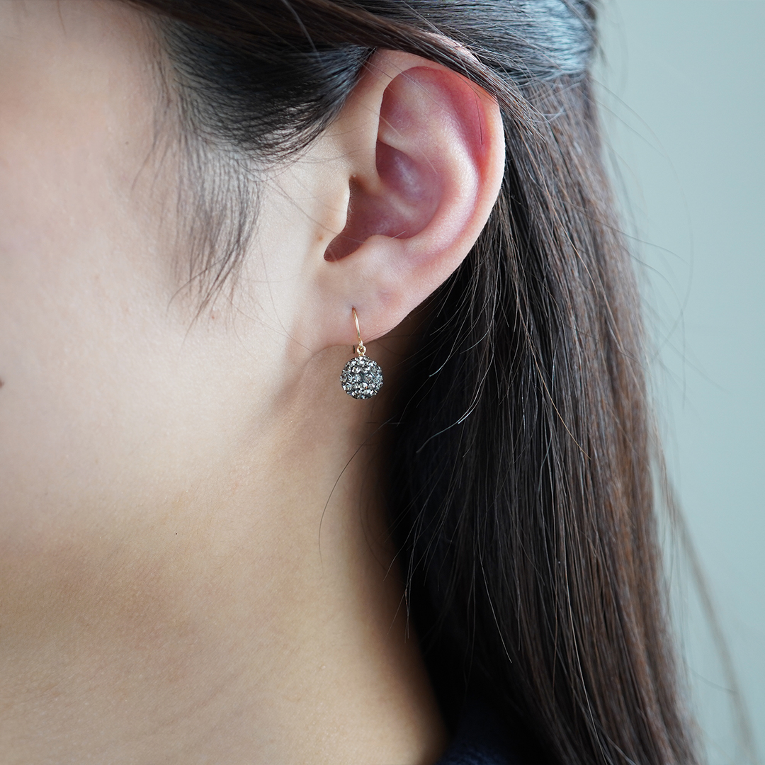 K10 YG ミラーボール ピアス  P-8