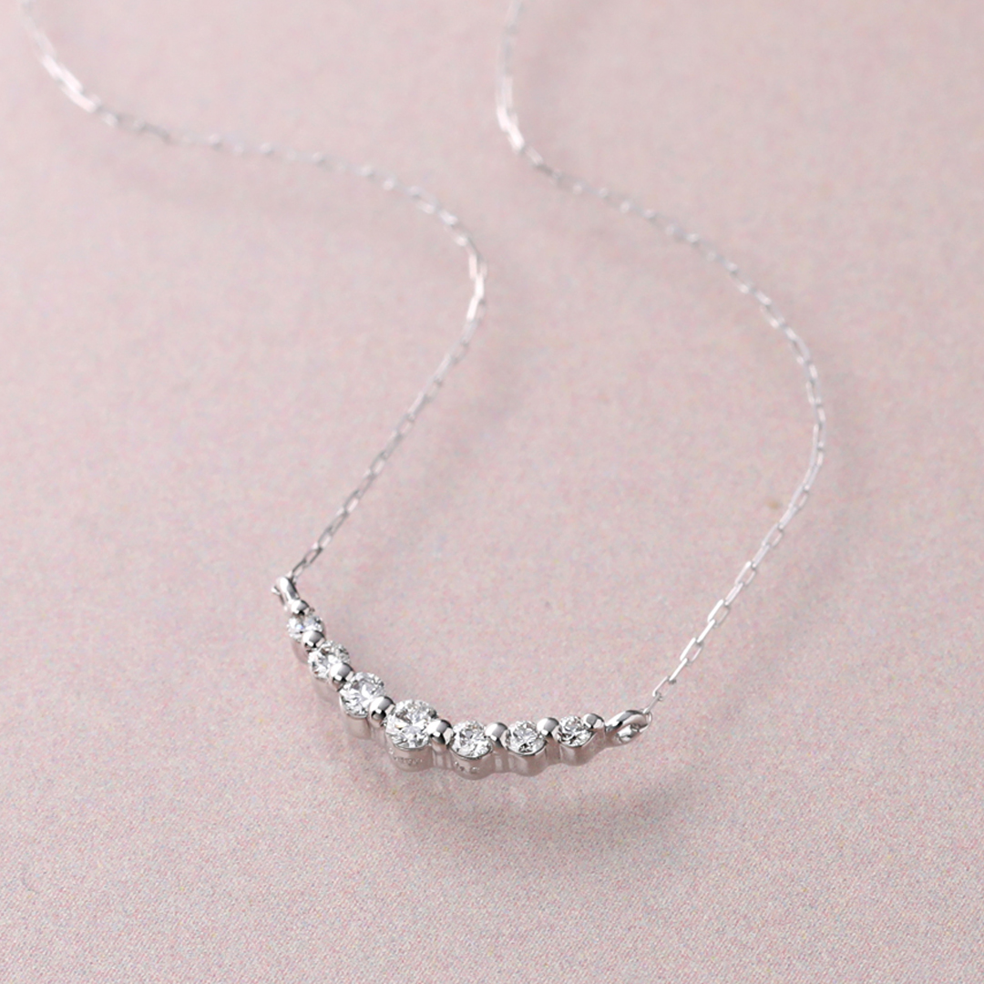 PT900 ダイヤ ネックレス N-72