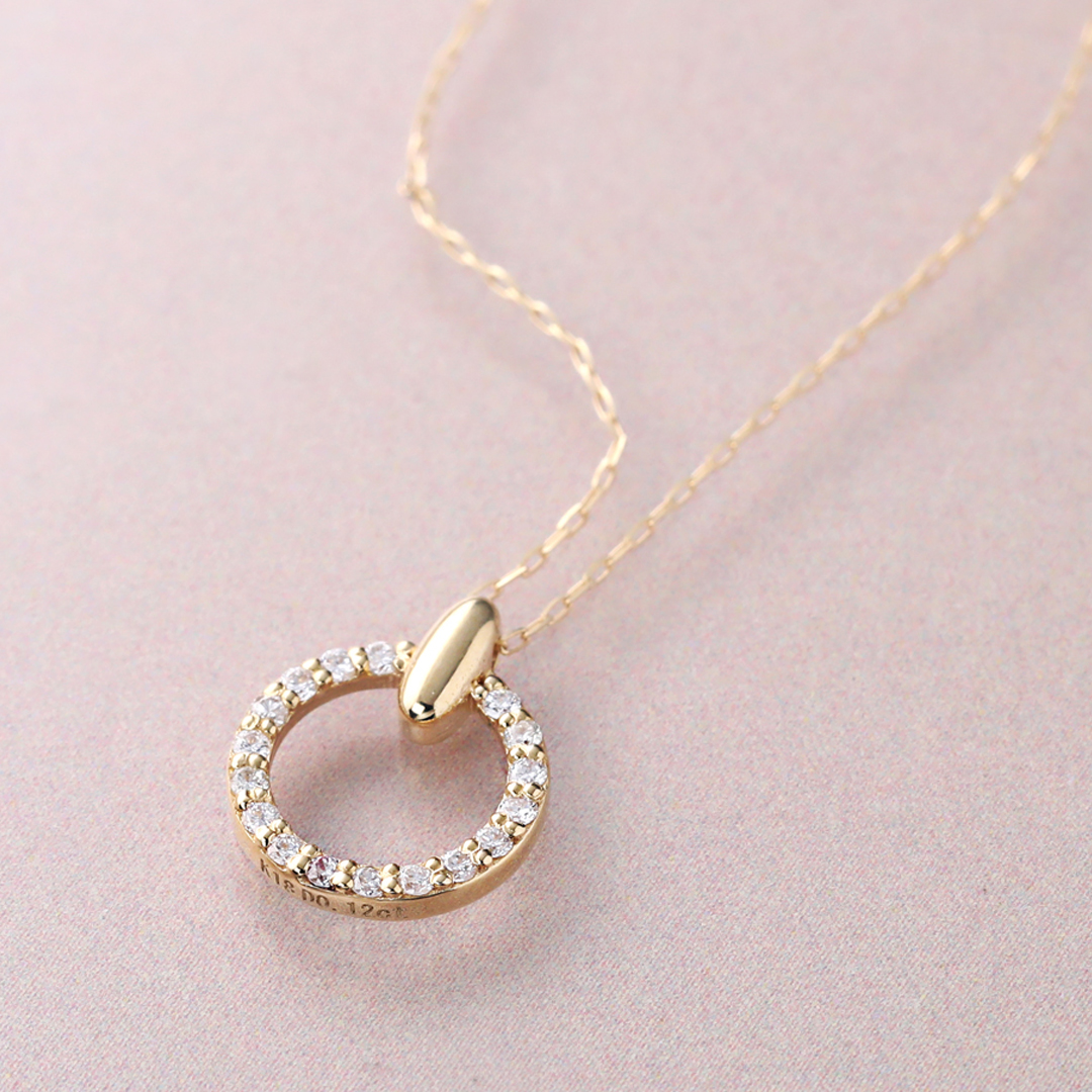 K18 YG ダイヤ ネックレス N-80