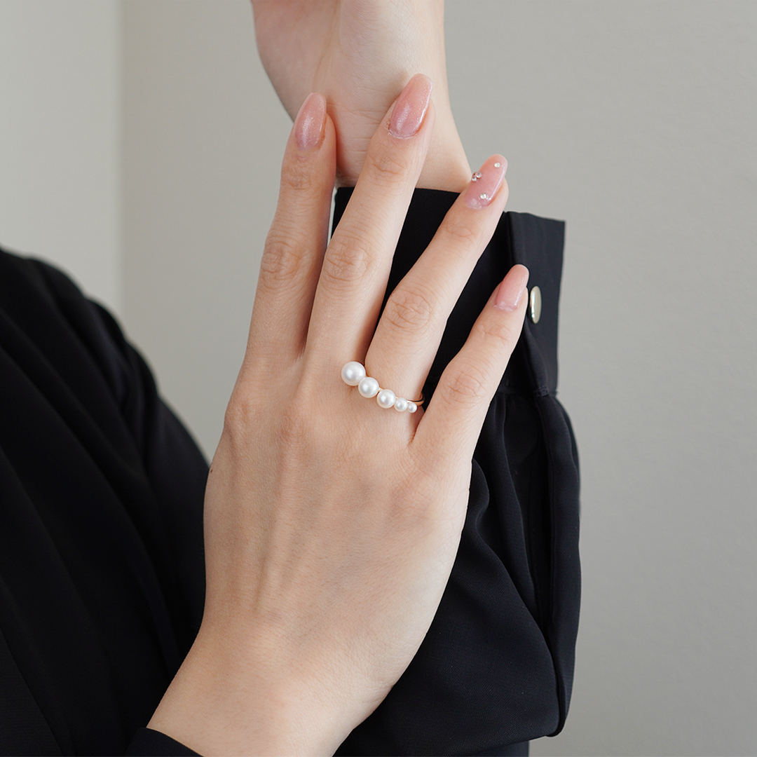 K10 YG パール リング  R-56