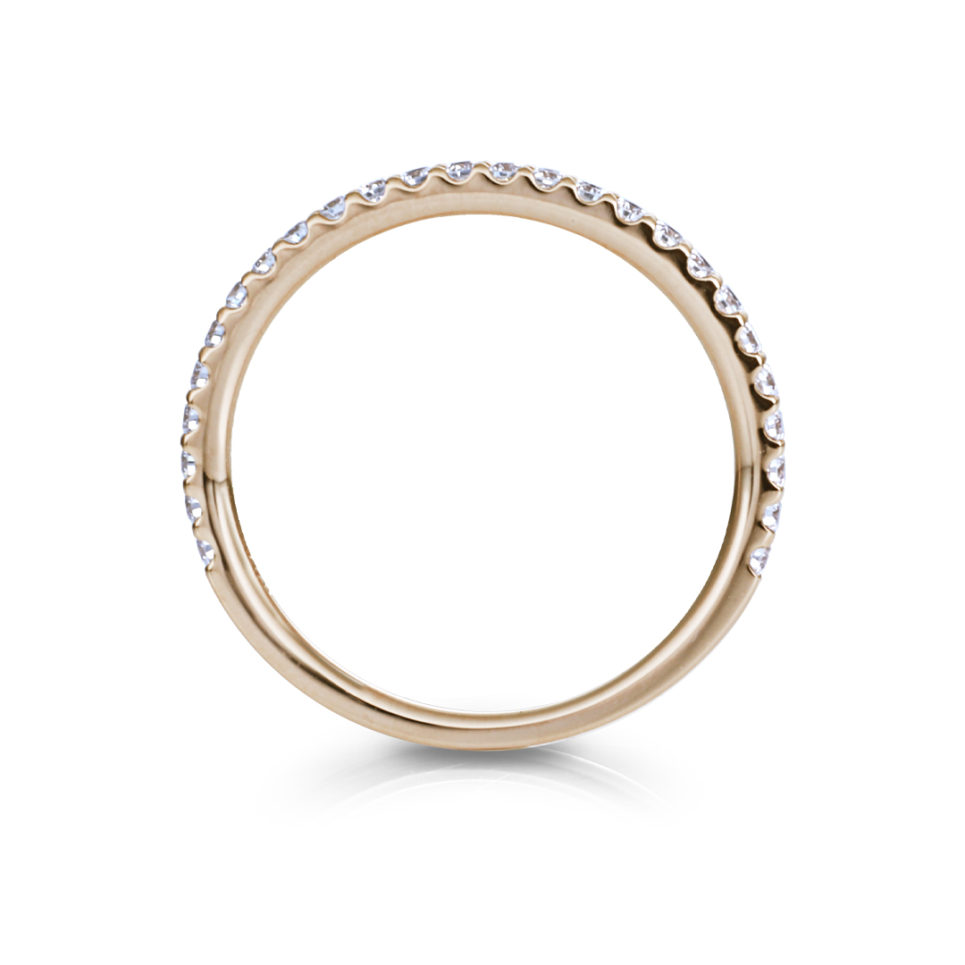 K18 PGハーフエタニティ ダイヤモンド リング R-030