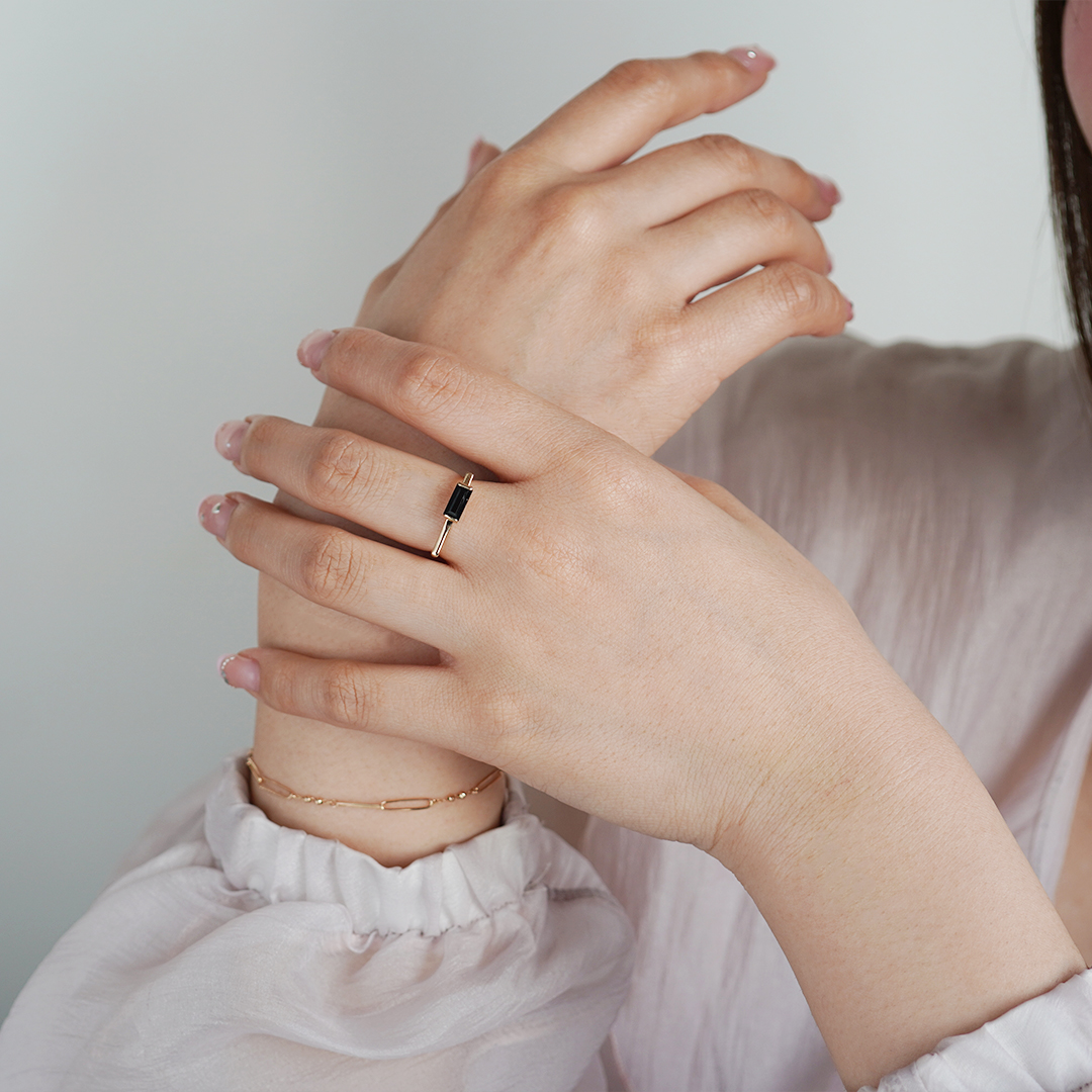 K10 YG オニキス リング R-45