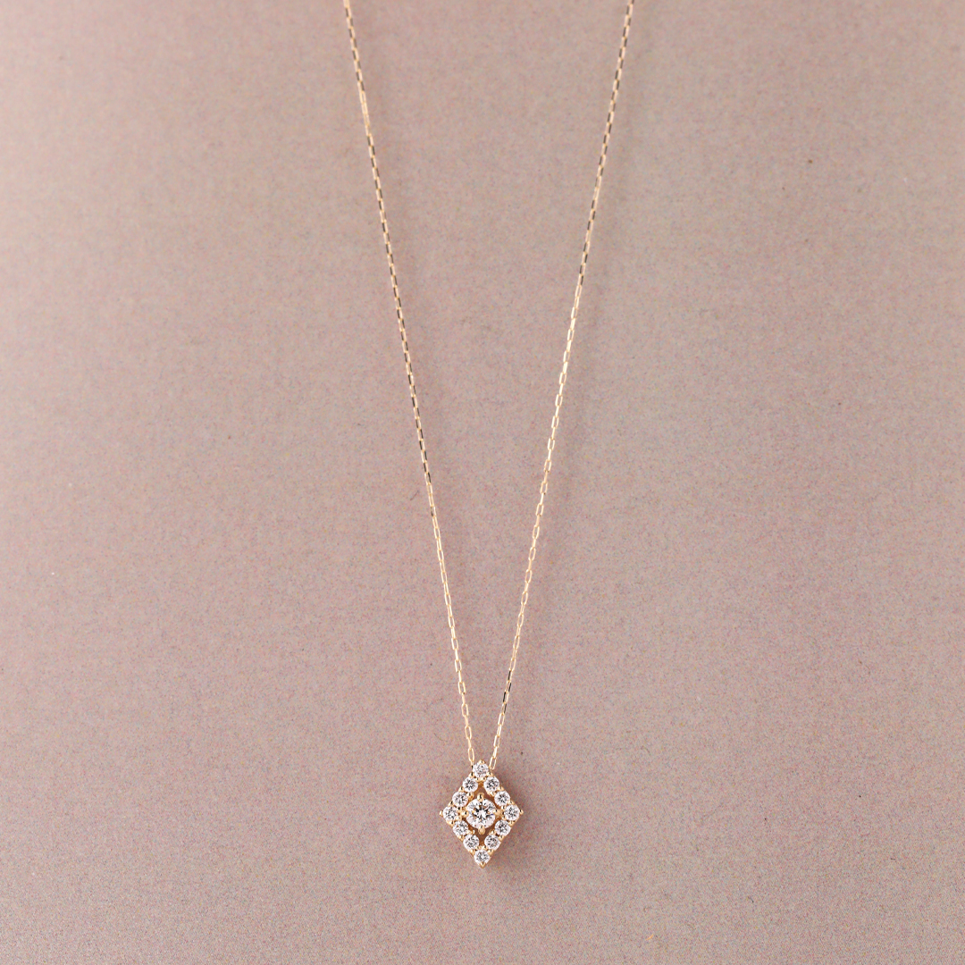 K18 YG ダイヤ ネックレス N-82