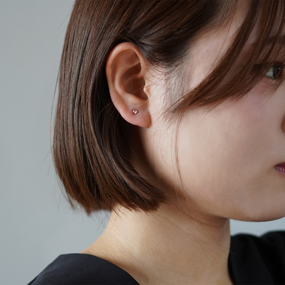 Pt ハートモチーフ ピアス  P-16