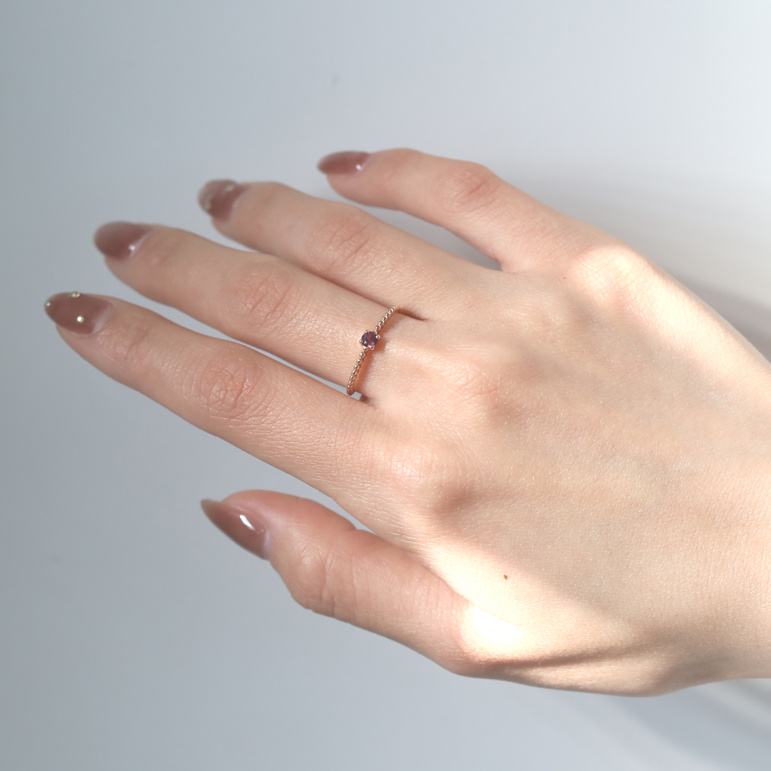 K10 YG ロードライト ガーネット リング  R-50