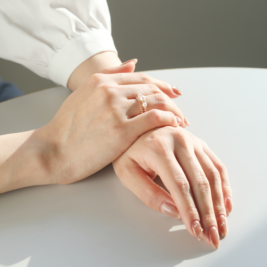 K18 PG パール リング  R-43