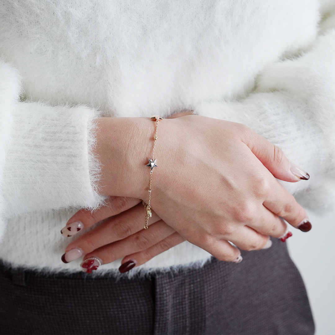 K18 スター モチーフ ブレスレット  B-22