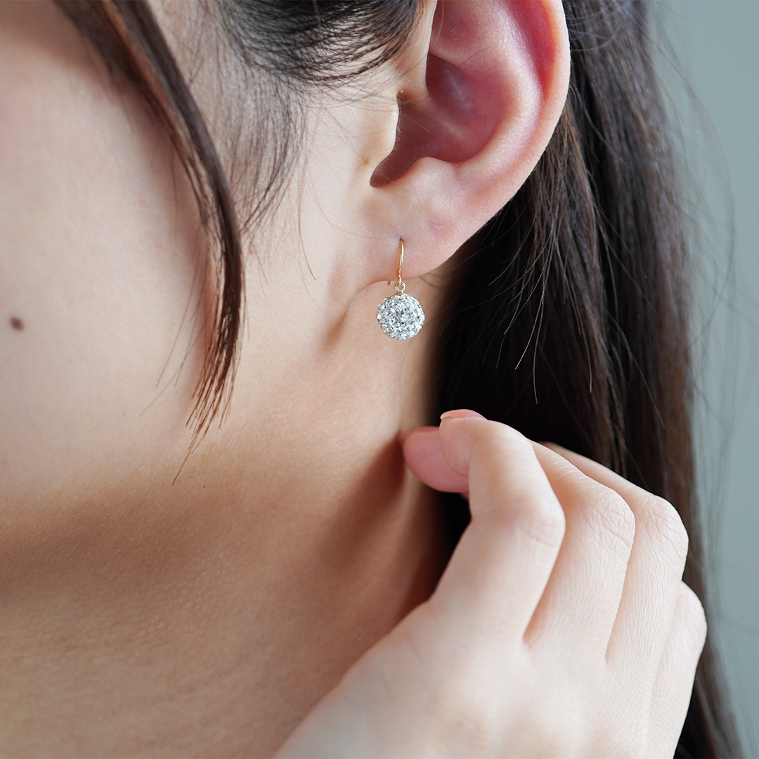 K10YG ミラーボールピアス  P-7