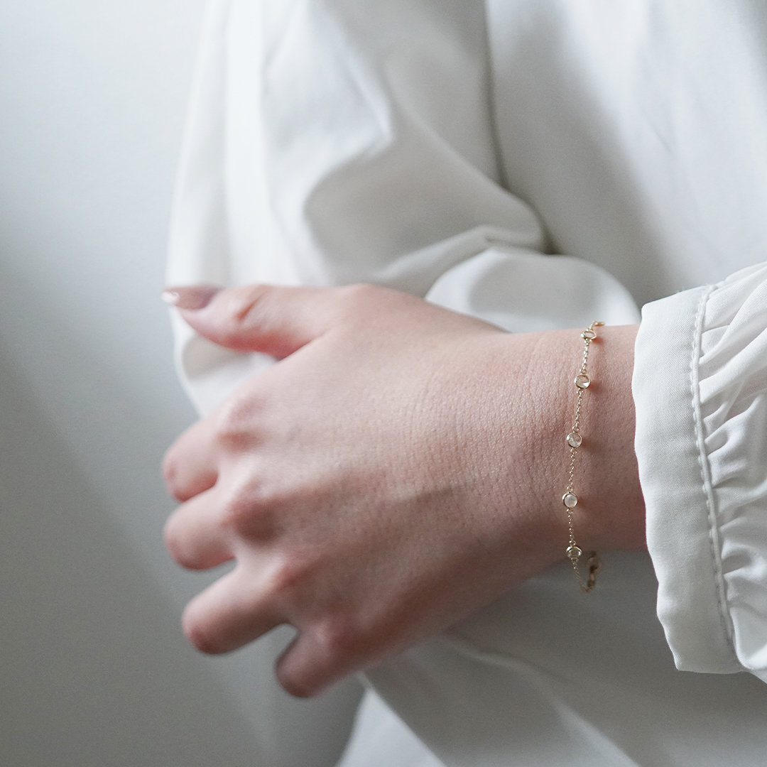 K18 YG ムーンストーン ブレスレット  B-17