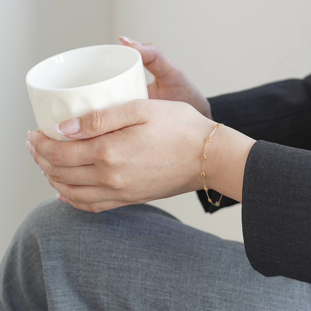 K18 YG シトリン ブレスレット  B-21