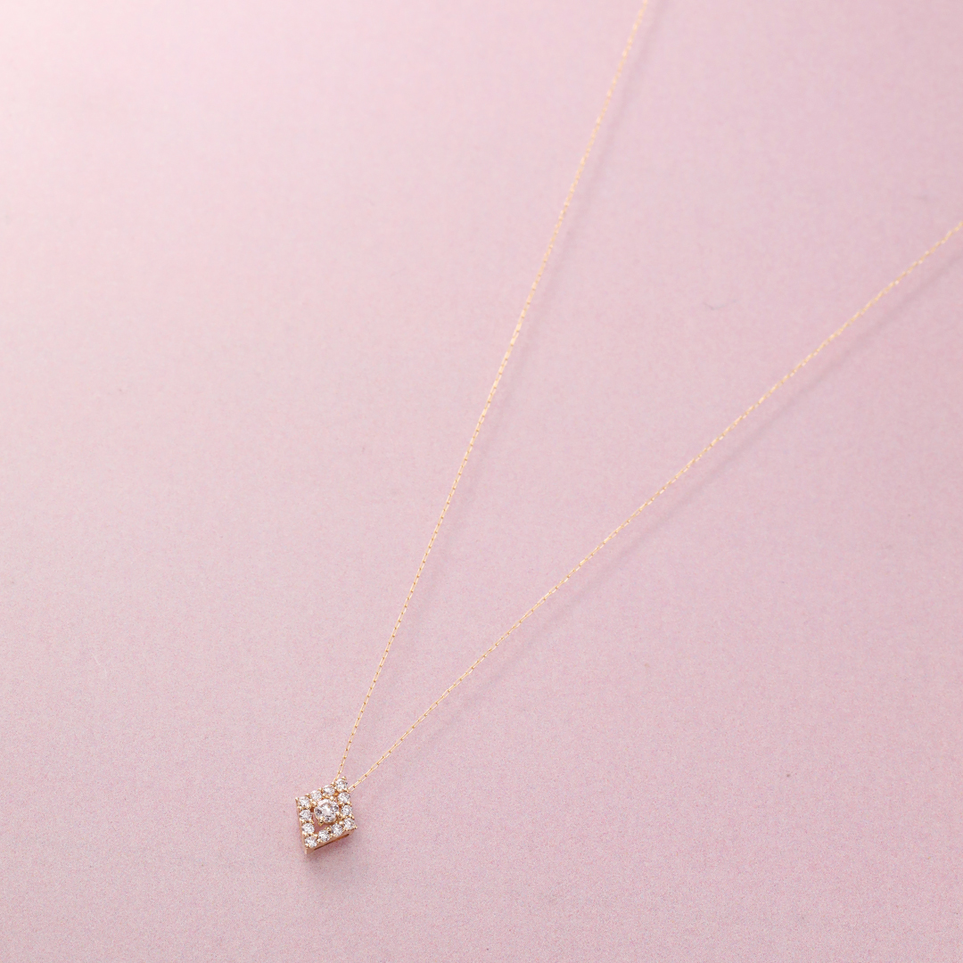 K18 YG ダイヤ ネックレス N-82