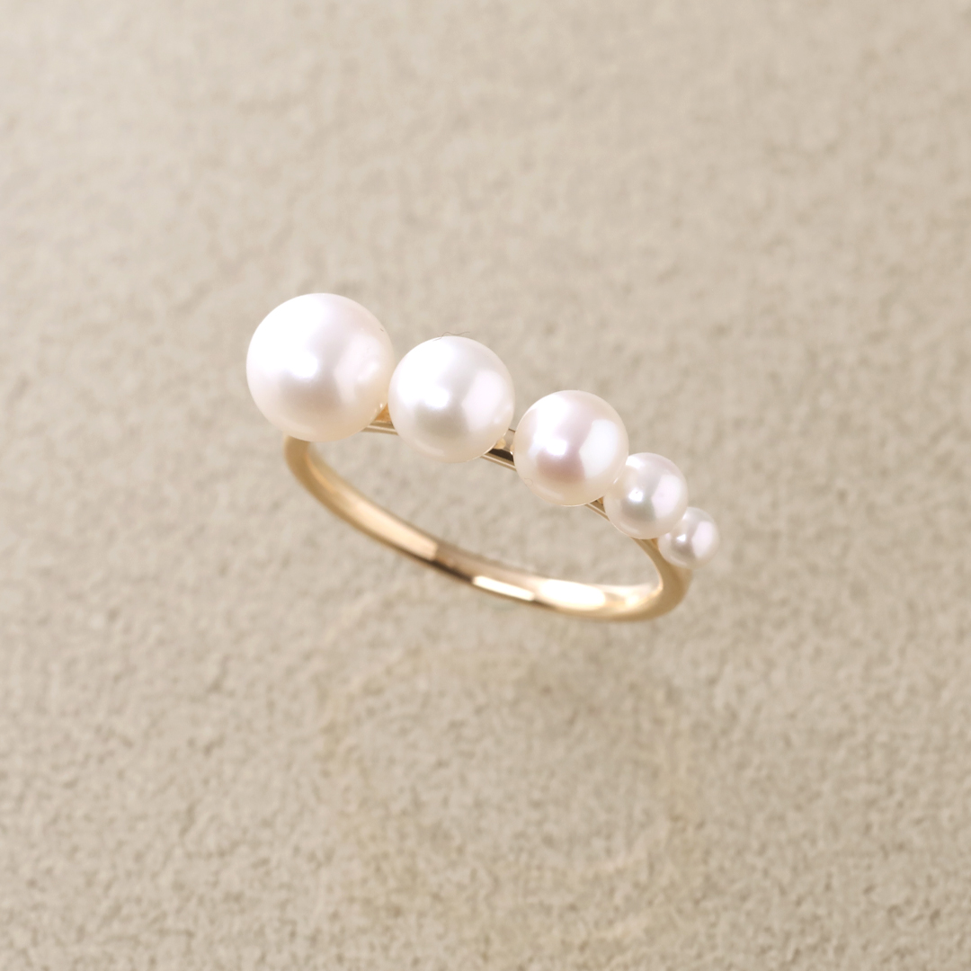 K10 YG パール リング  R-56