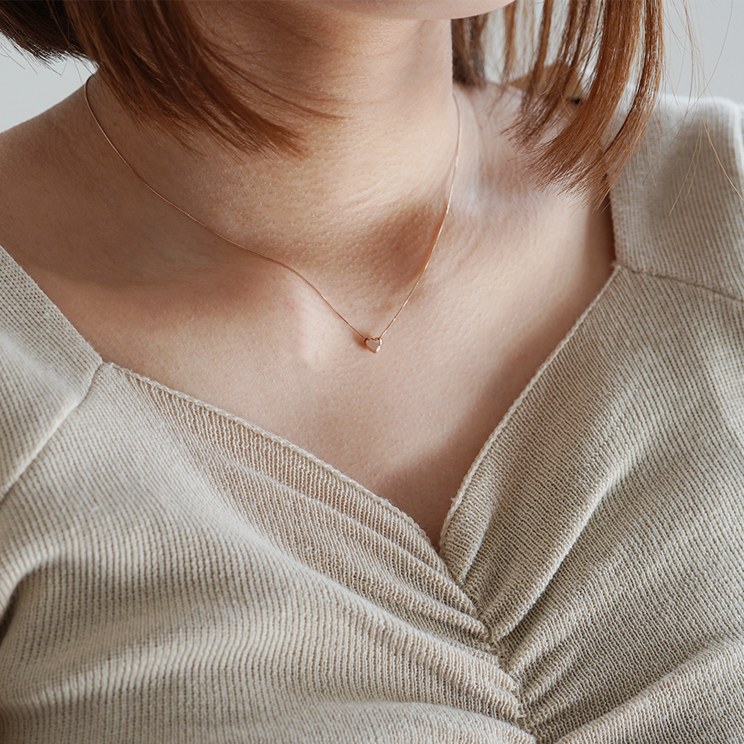 K10 PG ハートモチーフ ネックレス  N-70