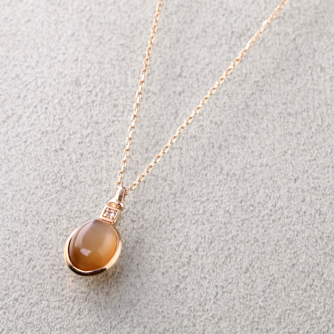 K10 YG SunStone ネックレス N-61