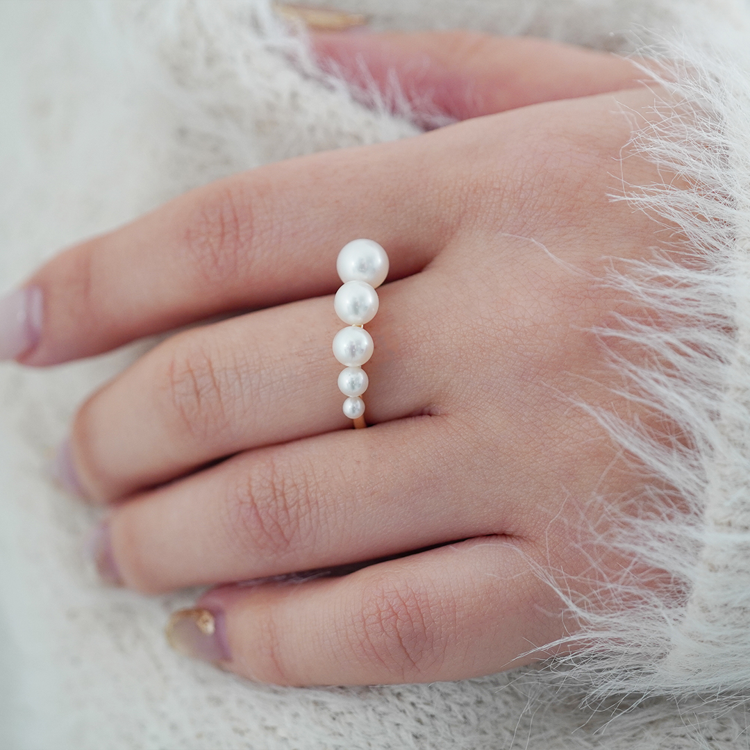 K10 YG パール リング  R-56