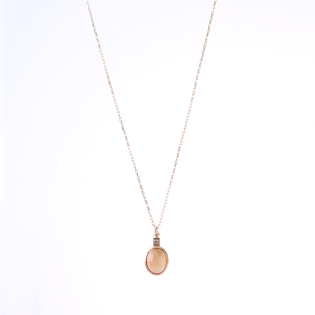 K10 YG SunStone ネックレス N-61