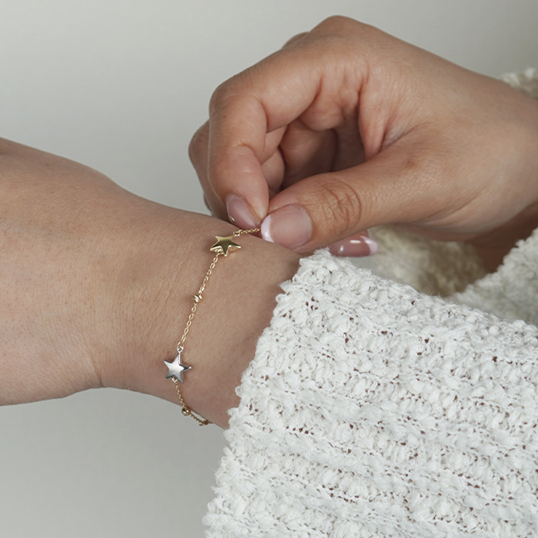 K18 スター モチーフ ブレスレット  B-22
