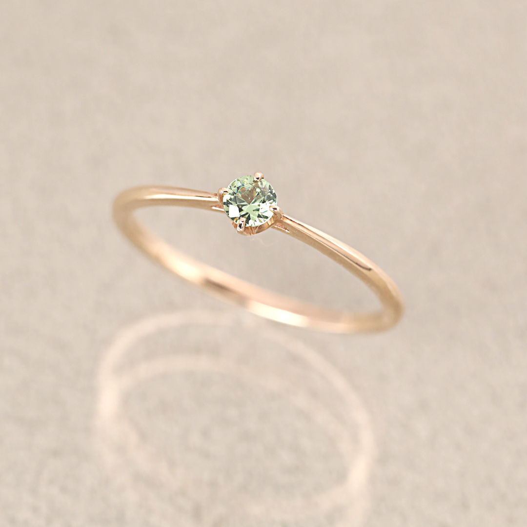 K10 YG デマントイド ガーネット リング  R-48