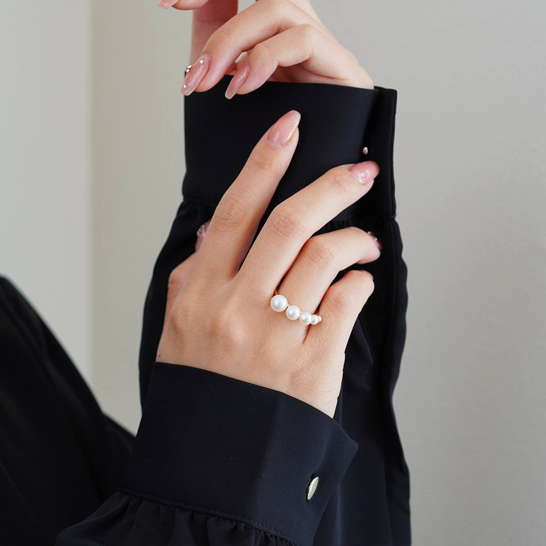 K10 YG パール リング  R-56