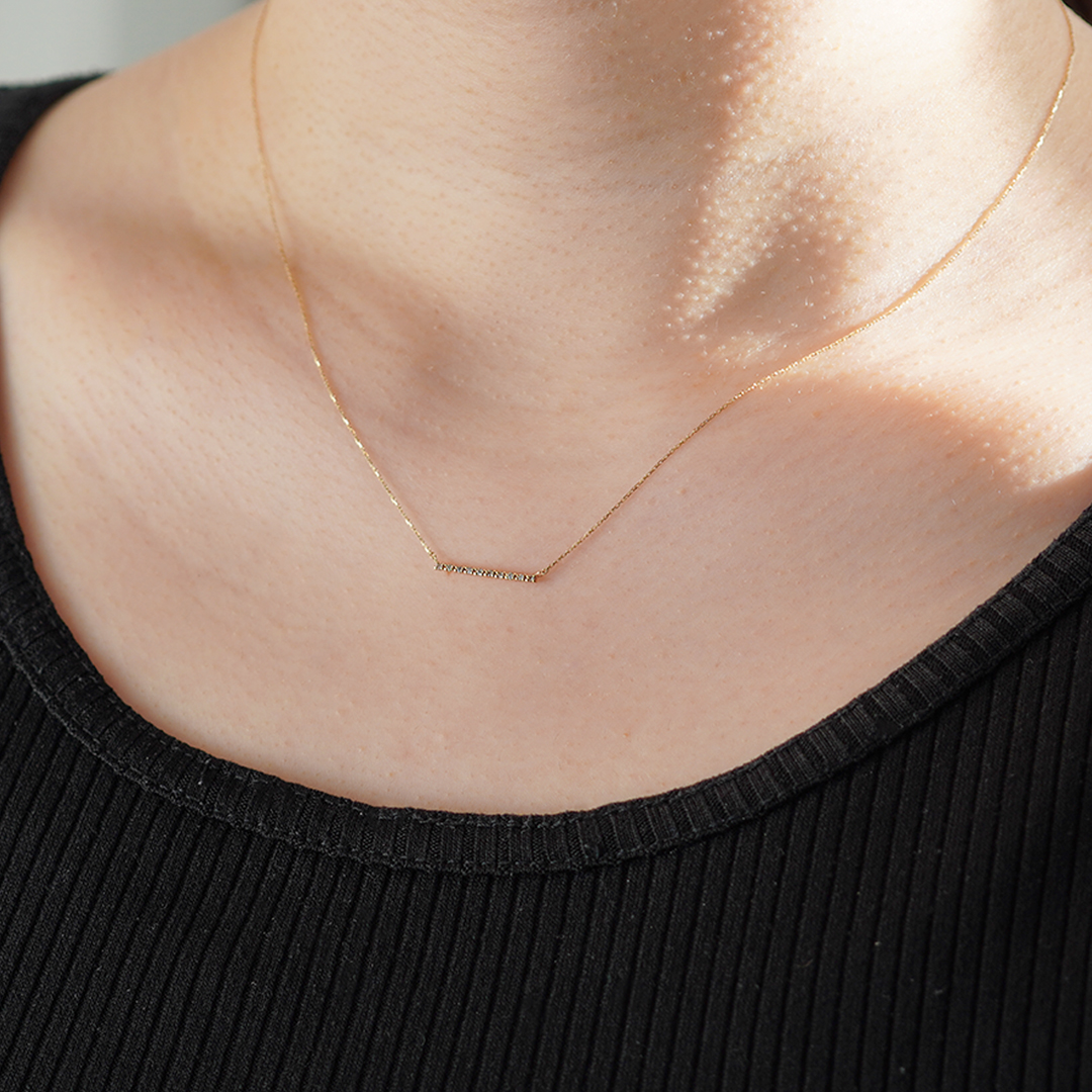 K10 YG ダイヤ ネックレス  N-60