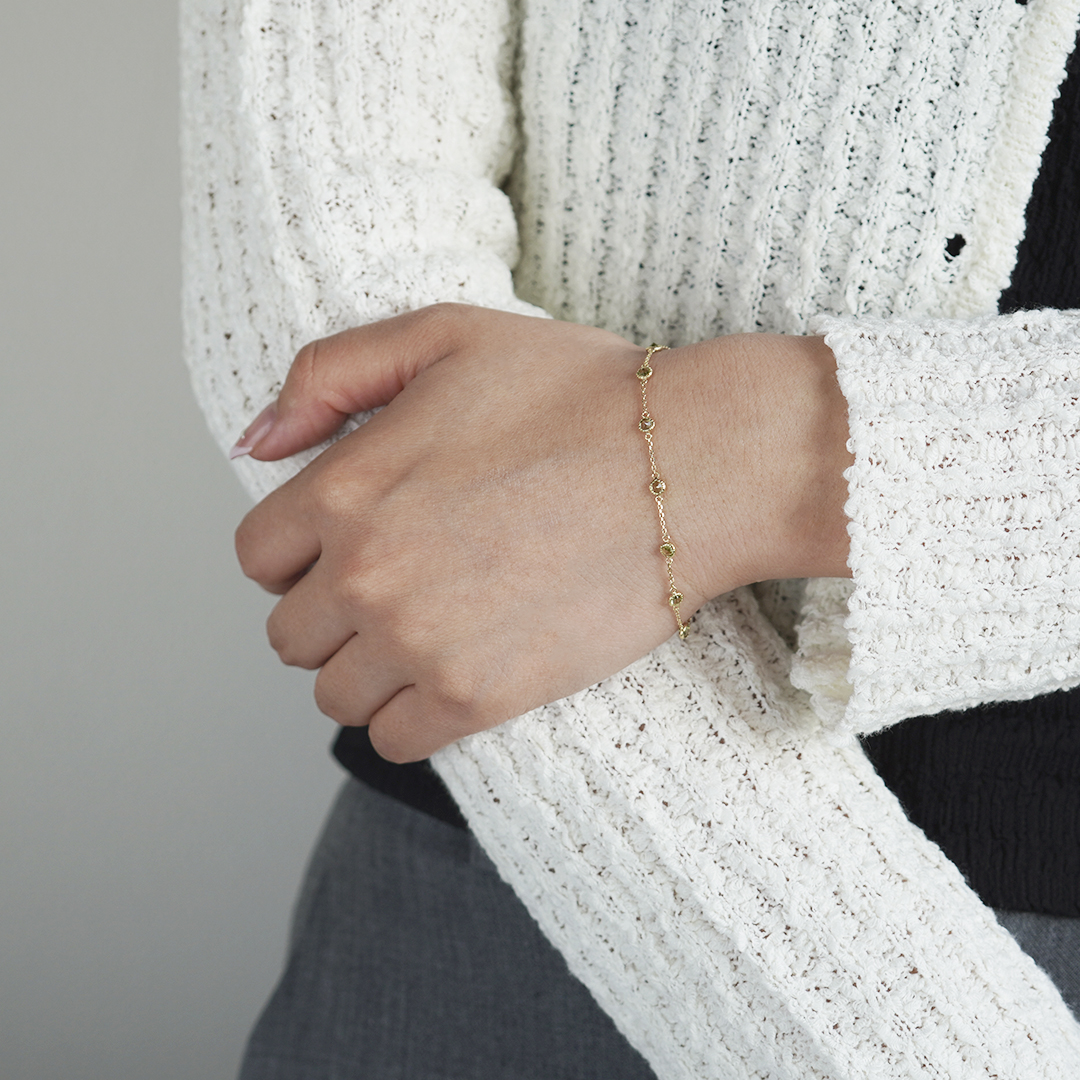 K10 YG ペリドット ブレスレット  B-20