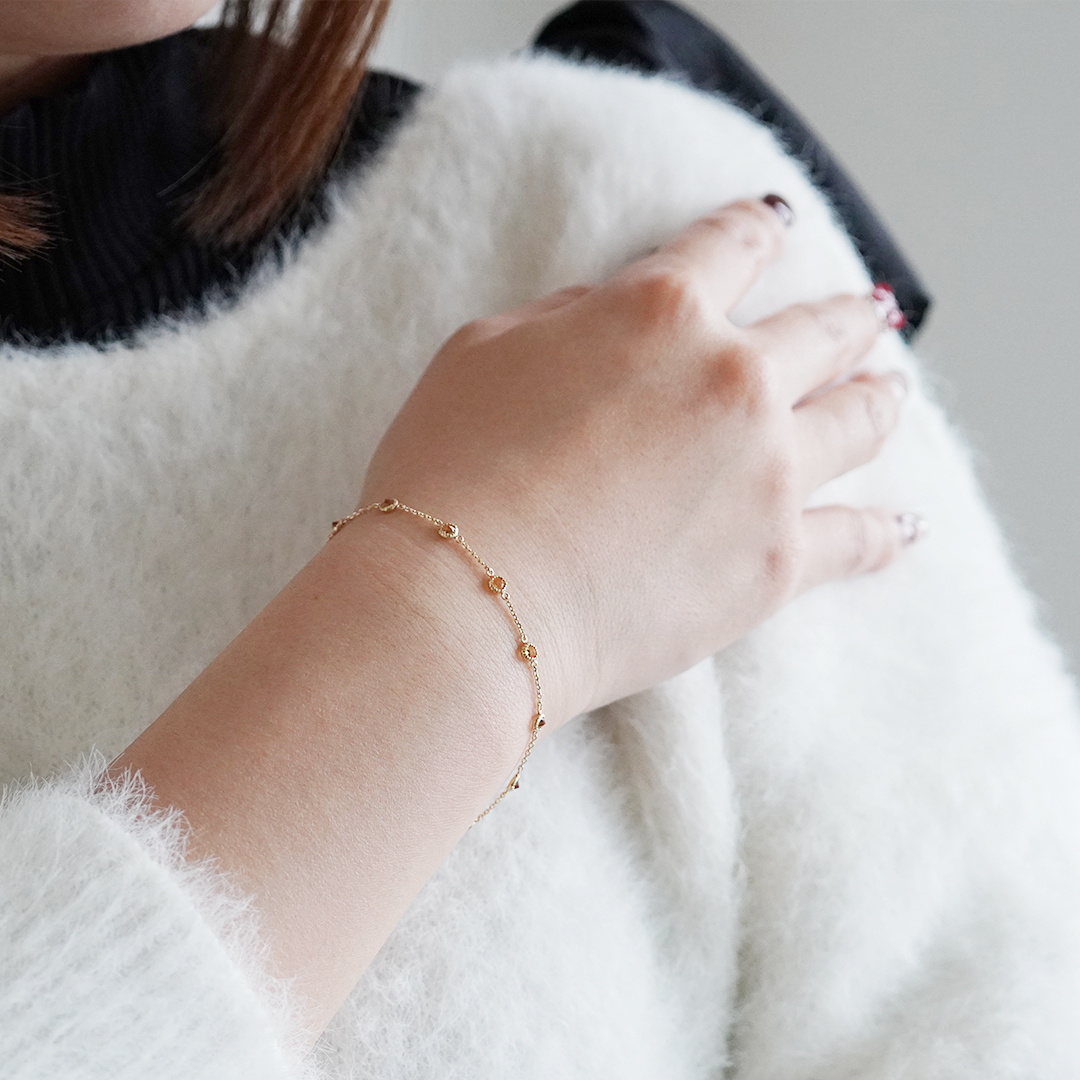 K18 YG シトリン ブレスレット  B-21