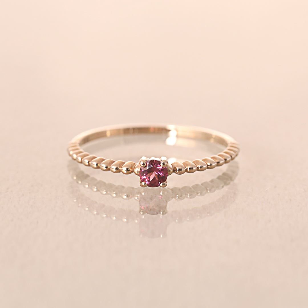 K10 YG ロードライト ガーネット リング  R-50