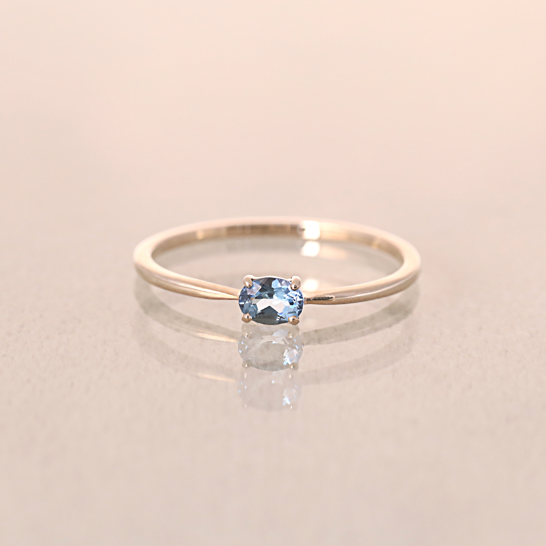 K10 YG アクアマリン リング R-47