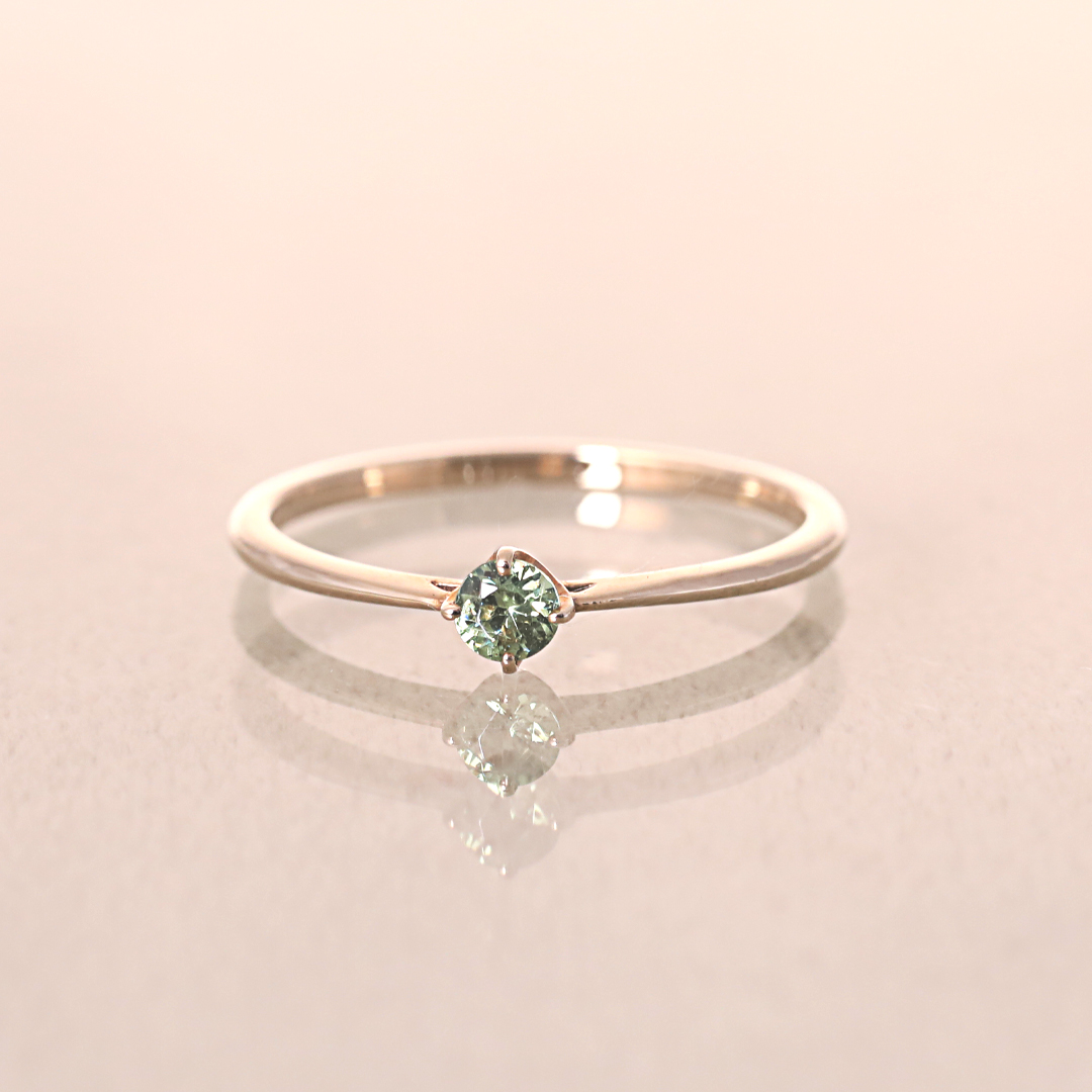 K10 YG デマントイド ガーネット リング  R-48