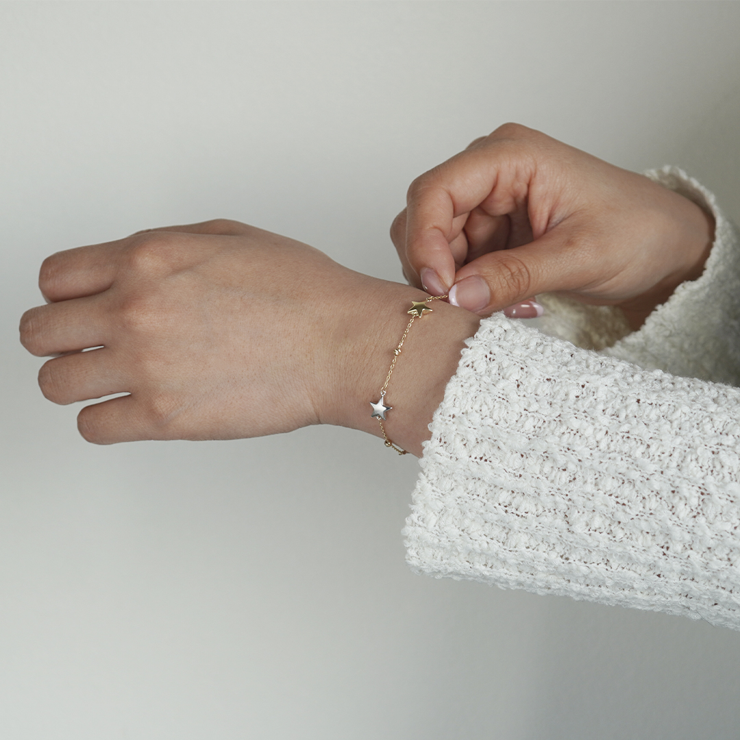 K18 スター モチーフ ブレスレット  B-22