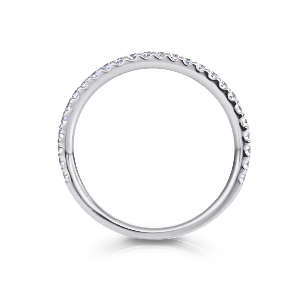 Pt 900ハーフエタニティ ダイヤモンド リング R-031