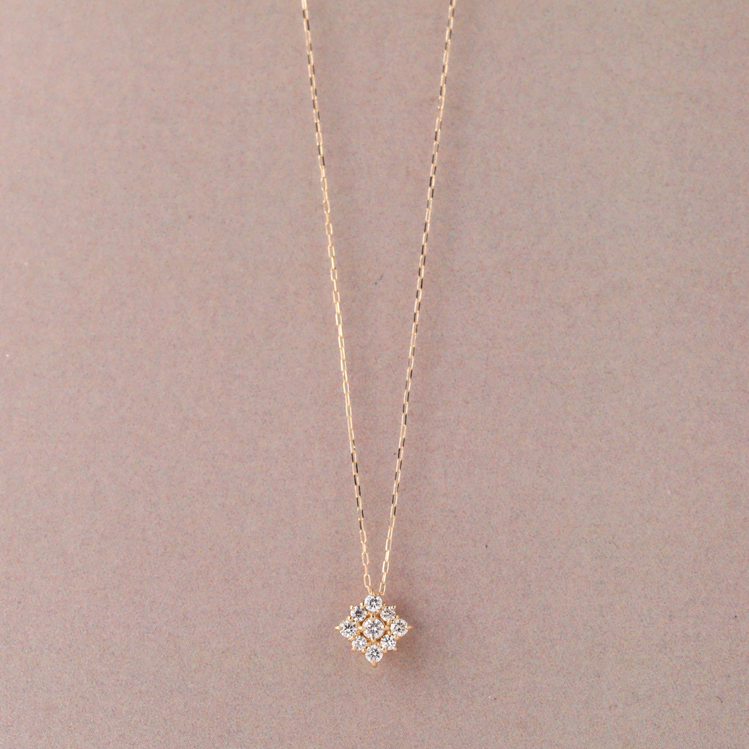 K18 YG ダイヤ ネックレス N-81