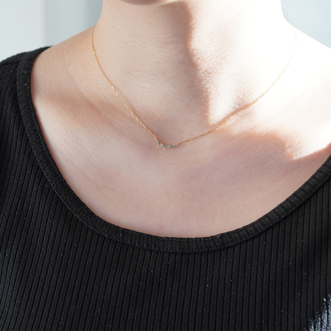 K18 YG パライバトルマリン  ネックレス N-66