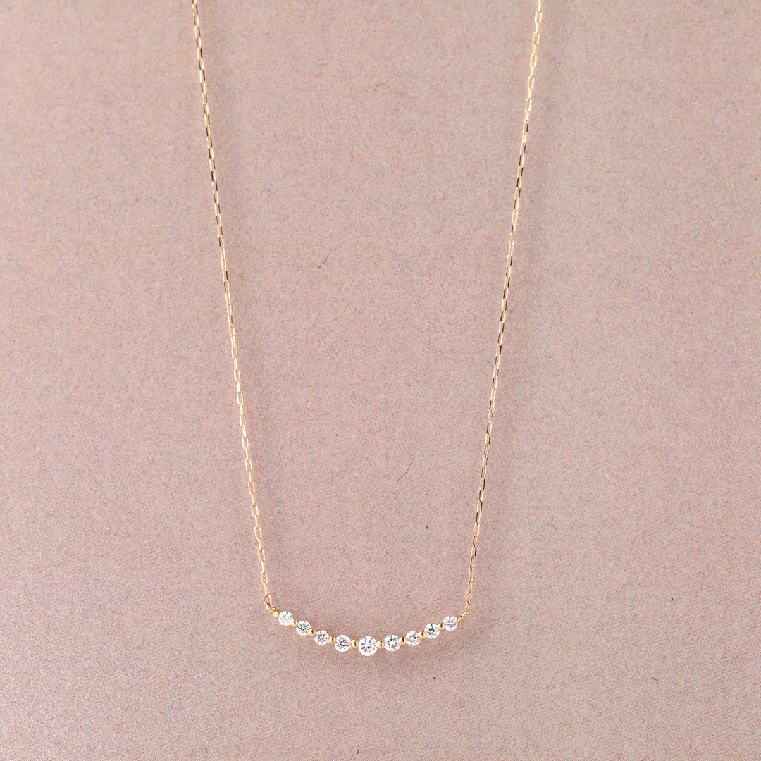 K18 YG ダイヤ ネックレス N-71